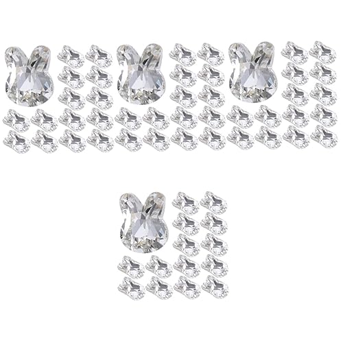 TOVINANNA 4 Sätze Rabbit Strass Nagel Dekorationen Diy Maniküre Zubehör Nail Art Charms Für Kreative Nageldesigns Für Zuhause Und Nagelsalons 20 Stück * 4 von TOVINANNA