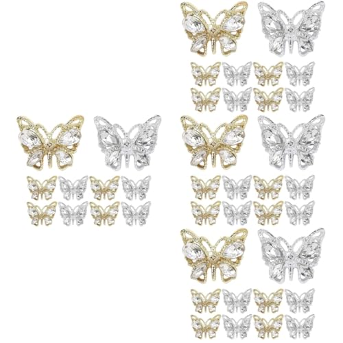 TOVINANNA 4 Sätze Schmetterling Nagel Charms Aus Metall Mit Glitzersteinen Diy Nail Art Dekoration Für Und Nägel Für Acryl Nägel Für Und Familie 10 Stück * 4 von TOVINANNA