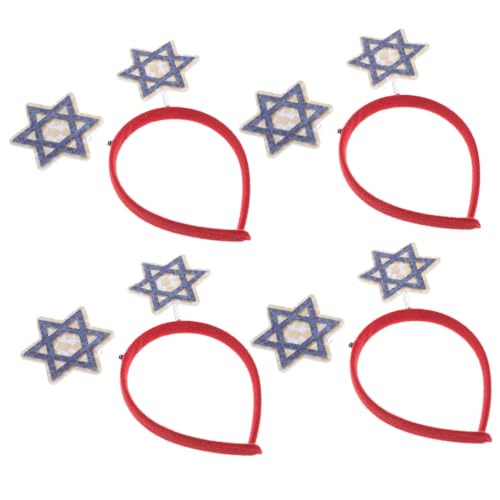 TOVINANNA 4 Stck. Hanukkah Stirnbänder mit Davidstern Festliche Party Accessoires für Pessach Feiern Spaßige Foto Requisiten für Erwachsene von TOVINANNA
