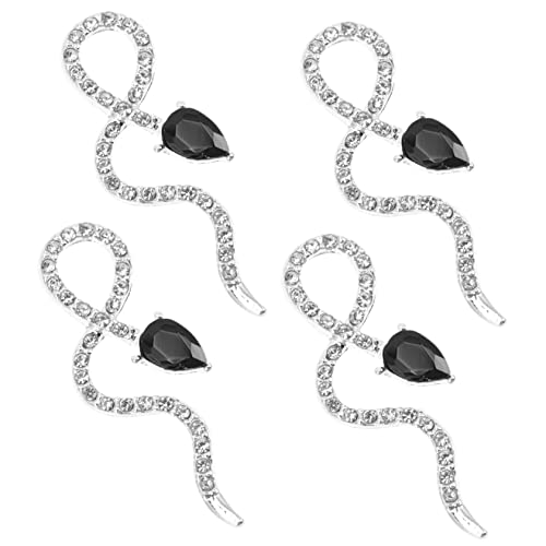 TOVINANNA 4 Stück Nagel Charms aus Legierung mit Schmucksteinen Schlangen Nagel Dekorationen für Kreative DIY Maniküre für Natürliche und Künstliche Nägel TOVINANNA 4 Stück Nagel Charms aus Legierung mit Schmucksteinen Schlangen Nagel Dekorationen für Kreative DIY Maniküre für Natürliche und Künstliche Nägel von TOVINANNA
