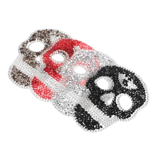 TOVINANNA 4 Stück Skull Patches für Diy Kleidung Aufbügelbare Applikationen für Jeans Taschen Jacken Dekorative Nähzubehör mit Stilvollem Skelettdesign Transparent TOVINANNA 4 Stück Skull Patches für Diy Kleidung Aufbügelbare Applikationen für Jeans Taschen Jacken Dekorative Nähzubehör mit Stilvollem Skelettdesign Transparent von TOVINANNA