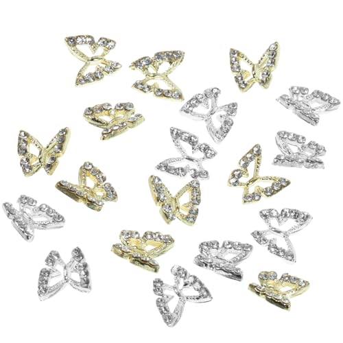 TOVINANNA 40 Stück Schmetterling Nagel Charms Nagelkunst Zubehör mit Strasssteinen für Nailart Dekoration und DIY Maniküre TOVINANNA 40 Stück Schmetterling Nagel Charms Nagelkunst Zubehör mit Strasssteinen für Nailart Dekoration und DIY Maniküre von TOVINANNA