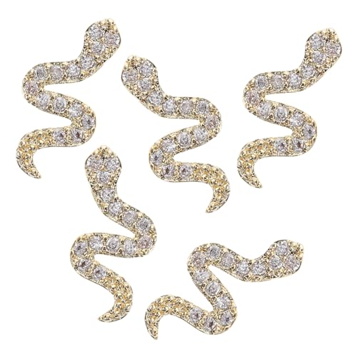 TOVINANNA 5 Stück Schlangen-nagelkunst-charms, Gothic-legierung, 3d-schlangennagel-strasssteine, Retro-tier-nageljuwelen Für Diy-manikürezubehör, Golden TOVINANNA 5 Stück Schlangen-nagelkunst-charms, Gothic-legierung, 3d-schlangennagel-strasssteine, Retro-tier-nageljuwelen Für Diy-manikürezubehör, Golden von TOVINANNA