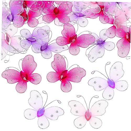 TOVINANNA 50 Stück Nylonschmetterlinge für Selbstgemacht Draht Schmetterlingsdeko für Hochzeiten Kinderkostüme und Bastelprojekte in Verschiedenen Farben TOVINANNA 50 Stück Nylonschmetterlinge für Selbstgemacht Draht Schmetterlingsdeko für Hochzeiten Kinderkostüme und Bastelprojekte in Verschiedenen Farben von TOVINANNA