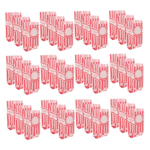 TOVINANNA 50Stücke Popcorn Taschen Ölbeständige Papiertüten für Party Snacks Popcornbehälter für Filmabende und Feierlichkeiten von TOVINANNA