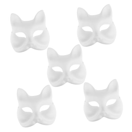 TOVINANNA 5Stücke Fuchsmaske DIY Blanko Maske für Halloween Umweltfreundliche Papiermaske Dekoration für Kostümpartys Kreative Bastelprojekte TOVINANNA 5Stücke Fuchsmaske DIY Blanko Maske für Halloween Umweltfreundliche Papiermaske Dekoration für Kostümpartys Kreative Bastelprojekte von TOVINANNA