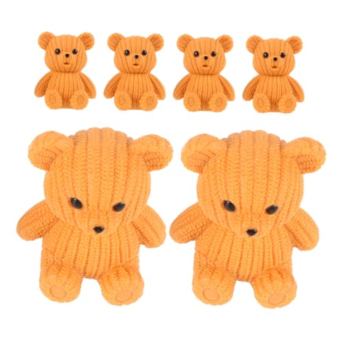 TOVINANNA 6 Stück Bärenfiguren Kreative Tischdekoration für Kuchen Mikrolandschaften und Zuhause Hergestellt aus Langlebig und Farbecht oder Mitgebsel TOVINANNA 6 Stück Bärenfiguren Kreative Tischdekoration für Kuchen Mikrolandschaften und Zuhause Hergestellt aus Langlebig und Farbecht oder Mitgebsel von TOVINANNA
