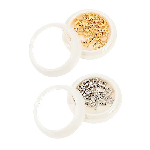 TOVINANNA Boxen Buchstaben Charms für Nagelkunst Englische Buchstaben und Kreative Nail Art Dekoration für DIY Schmuck und Haarnadeln von TOVINANNA