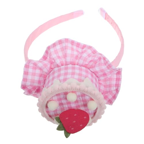 TOVINANNA Erdbeerkuchen-Stirnband hübsches Stirnband für Mädchen Stilvoll Kleine Mädchenstirnbänder Liebenswert Party Erdbeere süß mädchen stirnbänder Stirnbänder Mädchen Stoff Rosa von TOVINANNA