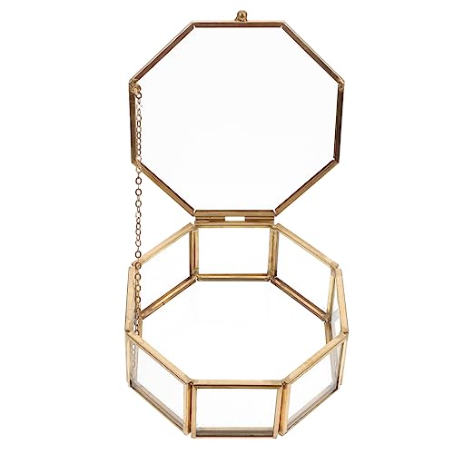 TOVINANNA Geometrische Schmuckschatulle Eleganter Aufbewahrungskasten für Ringe Ohrringe und Armbänder für Zuhause und Reisen mit Hochwertigem Legierungsrahmen von TOVINANNA