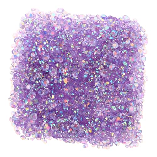 TOVINANNA Jelly Resin Flatback Rhinestones Lichtlila Mix Nail Jewelry für DIY Nagelkunst Handyhüllen Scrapbooking Langlebige Flache Strasssteine aus Harz von TOVINANNA