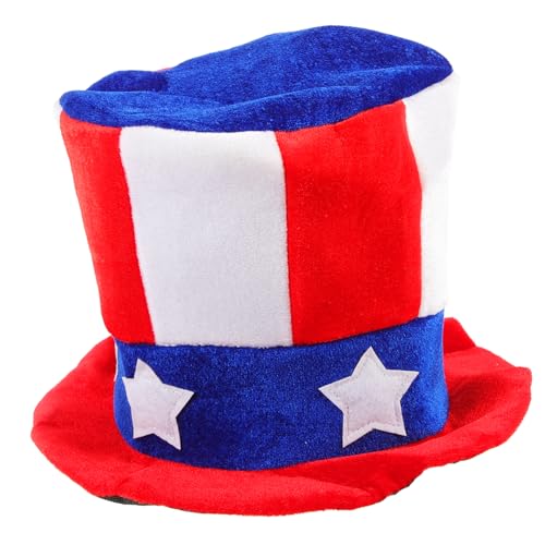 TOVINANNA Patriotischer Hut für Unabhängigkeitstag Klassische Amerikanische Flagge Stylisches Accessoire für Feiern für Mottoparty und Patriotische Anlässe Zufällige Farbe Zufällige Farbe von TOVINANNA