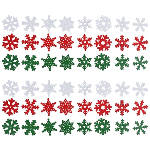 TOVINANNA Weihnachts-Schneeflocken-Konfetti Aus Holz 50 Stück Weihnachts-Schneeflockenausschnitte Aus Holz Schneeflockenscheiben Schneeflocken-Bastelverzierungen Für Den Weihnachtsbaum Weiß von TOVINANNA