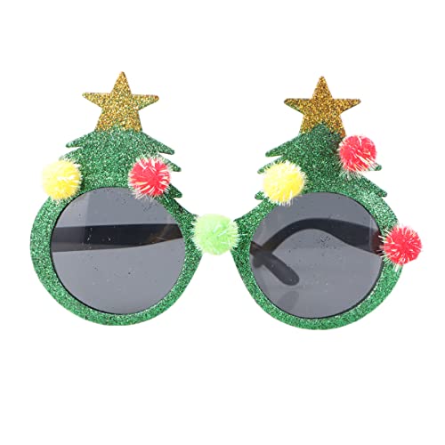 TOVINANNA Festival-party-brille Weihnachtsbaum Brille Neuheit Partybrille Weihnachtsmann-brille Kostüm Brille Weihnachtsmann-kostüm Weihnachtsbrille Prop Cosplay Dekorative Gegenstände von TOVINANNA