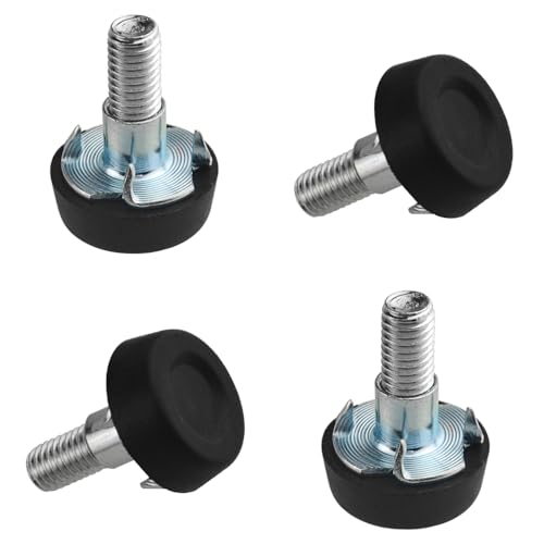 TOVOT M8 Möbel-Nivellierfüße mit T-Muttern, zum Anschrauben, Tischfüße, verstellbare Möbelbeine, Nivellierer für Stuhl, Schrank, Sofa, Schwarz, 4 Stück von TOVOT