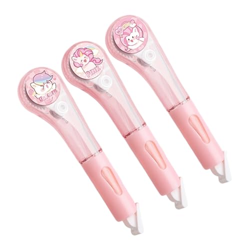 3pcs Korrekturbandrolle 6mx5mm Schnell Trockene Weiße Out Bänder Insgesamt 18 M Für Schreiben Von Schul Und Büroversorgungen Ergonomischer Klebebandgriff von TOWARDSNAN