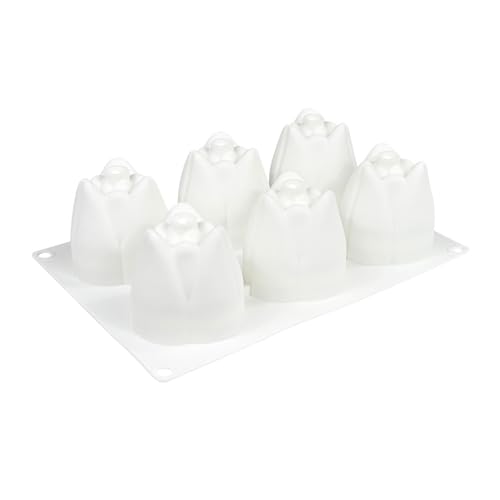 Elegante Blumen Silikonformen Für Mousses Kuchendekorationen Handgefertigt Kerzenkünstler Back Und Besonderes Ereignis Behandelt Tulpen Form Dessertformen Set Set von TOWARDSNAN