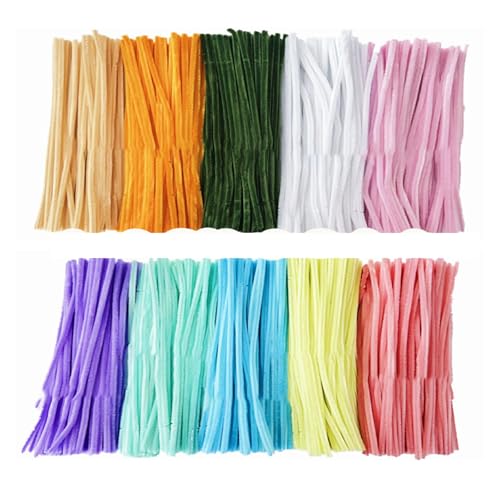 TOWARDSNAN 100 Stcs Weiche Rohrreiniger Chenilles Stiele Biegung Stick Fuzzy Drahtstab Bunte Fuzzy Stick Für Bastelklassenzimmer TOWARDSNAN 100 Stcs Weiche Rohrreiniger Chenilles Stiele Biegung Stick Fuzzy Drahtstab Bunte Fuzzy Stick Für Bastelklassenzimmer von TOWARDSNAN