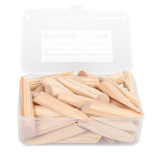 Holzdübel Set, 50 Stück Hölzerner Taschenlochstopfen Schraubenstopfen-Set, Holzdübel, Taschenholzschrauben, Stopfen-Set, Holzfüller, Bohrlokalisierungszubehör Für Schräge Löcher von TOWEBOORY