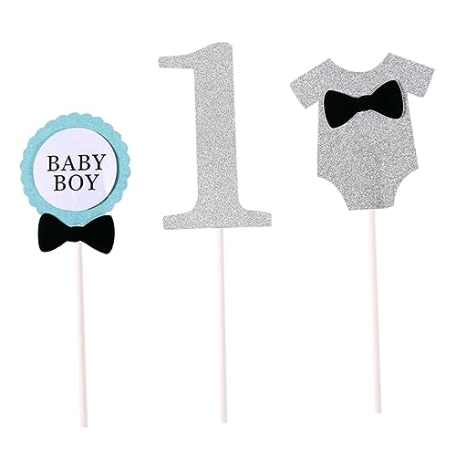 TOYANDONA Erster Geburtstagskuchen- Junge Baby Junge Kuchen- 1 Junge Geburtstagsdeko Unikat Party Kuchen von TOYANDONA