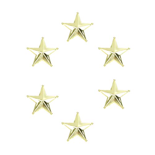 Mini 3D Gold Sterne Weihnachten: 50 Stück Xmas Pentagramm Stern 3cm für Handwerk, Urlaub, Baum Dekoration und Baumspitze von TOYANDONA