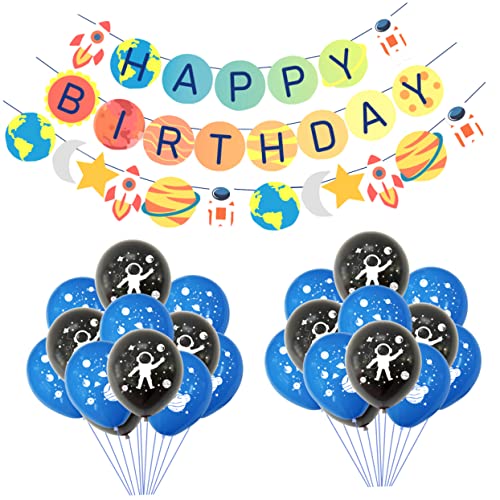 TOYANDONA 1 Latte-Ballon-Set Partyballons Quastenbanner alles zum geburtstag Alphabetballons kindergeburtstags dekoration luftballons Party-Banner Partyzubehör Emulsion Blue von TOYANDONA
