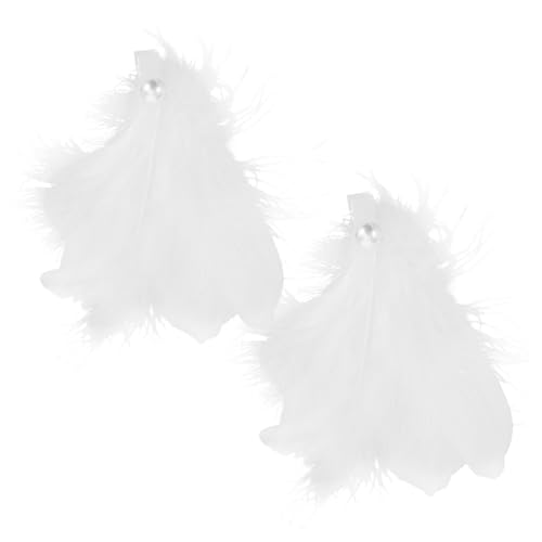 TOYANDONA 1 Paar Feder Haarspangen für Frauen Handgemachte Hochzeitsaccessoires mit Weißem Plume Design für Tanzaufführungen Brautmode und Festliche Anlässe TOYANDONA 1 Paar Feder Haarspangen für Frauen Handgemachte Hochzeitsaccessoires mit Weißem Plume Design für Tanzaufführungen Brautmode und Festliche Anlässe von TOYANDONA