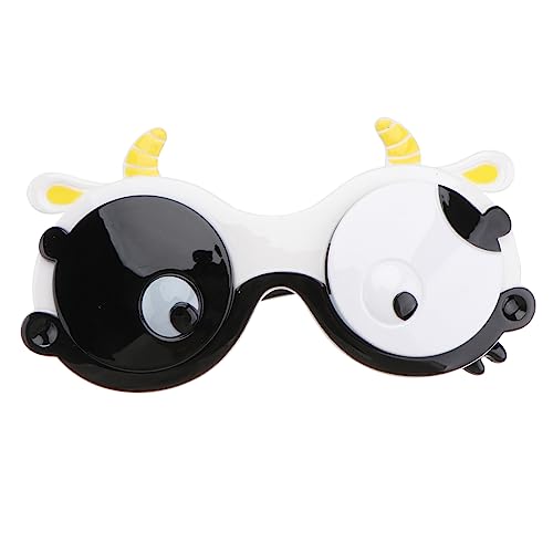 TOYANDONA 1 Paar sonnenbrillen für weihnachtsdeko Kinderbrille Sonnenbrille Brille mit Kuhmuster Mode Sonnenbrillen Brille Festival-Requisiten Tipi Black von TOYANDONA