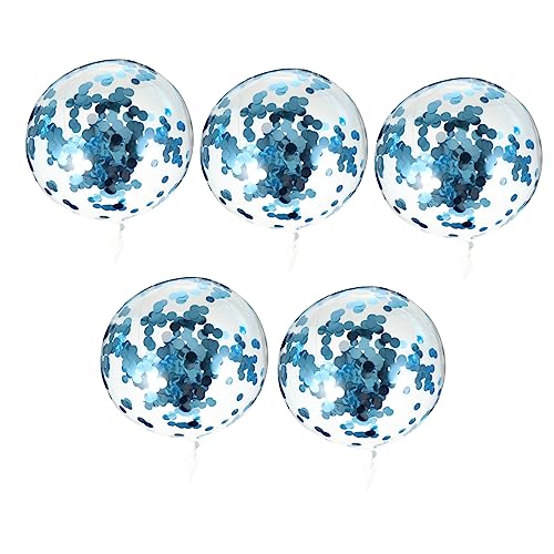 TOYANDONA 1 Satz 5 Stück Bobo-ball Transparenter Ballon Hochzeitsballon Geburtstagsballon Partyzubehör Hochzeitsdekoration Partyballons Ballon Für Die Party Transparente Luftballons Blue Pvc von TOYANDONA