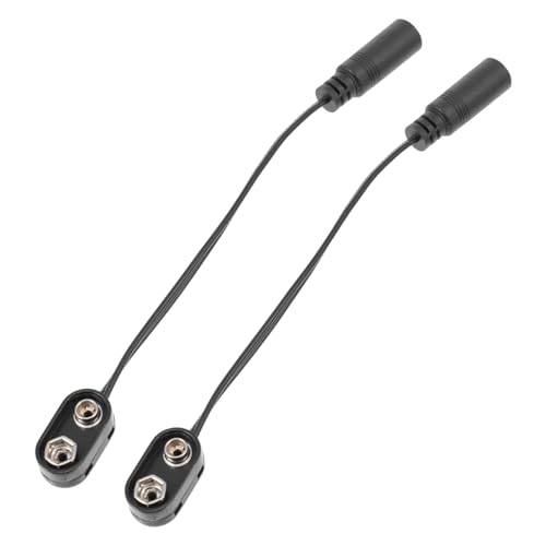 TOYANDONA 1 Satz Batteriekabel Musikinstrumentenkabel Zubehör Effektor Zubehör Gitarren Effektorkabel Effektor Anschlussdrähte Instrumentenversorgung Instrumentenzubehör Pvc Schwarz 2 Stück von TOYANDONA