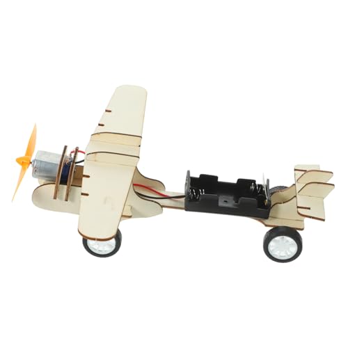 TOYANDONA 1 Satz DIY Flugzeugspielzeug Flugspielzeug für Kinder Geschenke Rätsel Elektroflugzeug Holzbausatz Montage Flugzeugmodell Spielzeug Erwachsener Puzzle Tore Kunsthandwerk 3D Suite von TOYANDONA