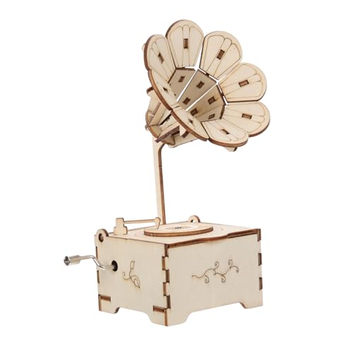 TOYANDONA 1 Satz DIY Holz Musikbox mit Materialien für Kreative Handgefertigte Phonograph Spieluhr zur Dekoration für Einzigartiges von TOYANDONA