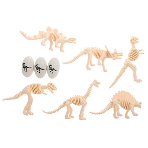 TOYANDONA 1 Satz Dinosaurier-modell Kuchen Liefert Dinosaurierknochen Skelettknochenmodell Skelett Dekorationen Dinosaurier-cupcake-topper Dinosaurier-skelettmodell Partygeschenke Pvc von TOYANDONA