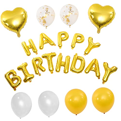 TOYANDONA 1 Satz Geburtstagsballon-set Dekorationen Erste Party Ö Bausatz Alles Zum Geburtstag Luftballons Geburtstagsballons Für Frauen Alles Zum Geburtstag Ballon Golden Emulsion von TOYANDONA
