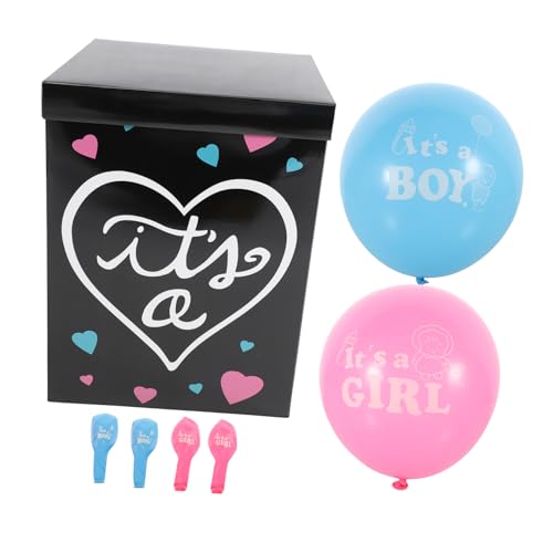 TOYANDONA 1 Satz Geschlechtsoffenlegungsbox Geburtstagsdekorationen Geschlechtsvorhersage-Kit Ornament klare Luftballons Babypartyboxen Baby-Boxen Mädchen dekorative Gegenstände Requisiten von TOYANDONA