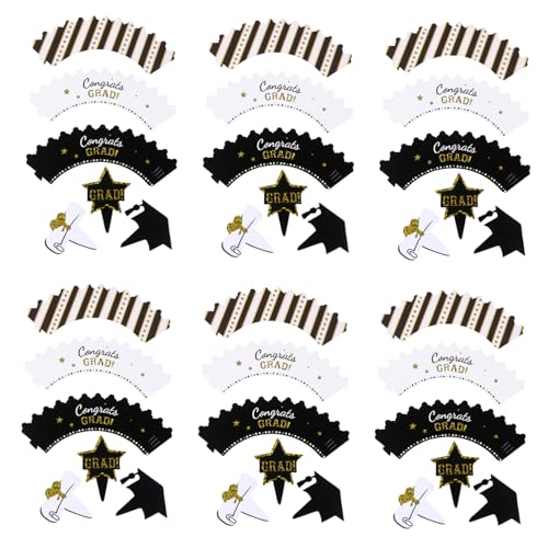 TOYANDONA 1 Satz Kuchen Umgebende Karten Abschlusstorte Grad Name Kuchen Picks Felgen Hochschule Kuchenverzierungen Kuchendekorationen Kuchen Dekorative Topper Kuchen -picks Papier Stück von TOYANDONA
