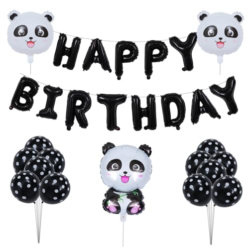 TOYANDONA 1 Satz Panda -Ballon -Set Partyballon Panda-Ballon Dekorative Luftballons Dekoration für Kindergeburtstage Partyzubehör Panda-Luftballons Panda- Aluminiumfolie von TOYANDONA