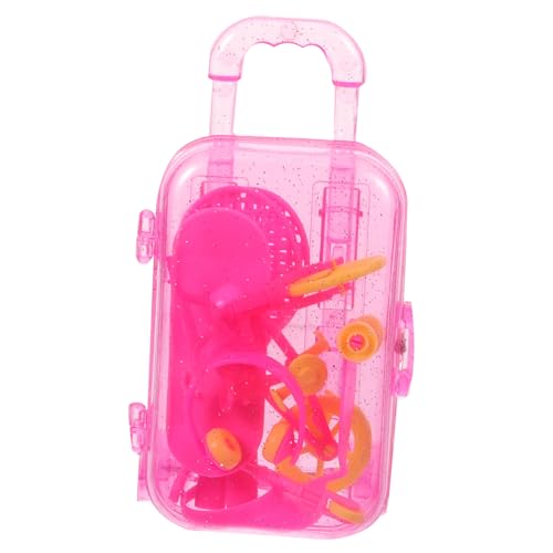 TOYANDONA 1 Satz doll Accessories rollkoffer reisekoffer Puppenhut kopfhörer mini hoberboard Buggy Spielzeugtransportbox für Puppenzubehör Puppenhauszubehör Puppenkoffer Plastik von TOYANDONA