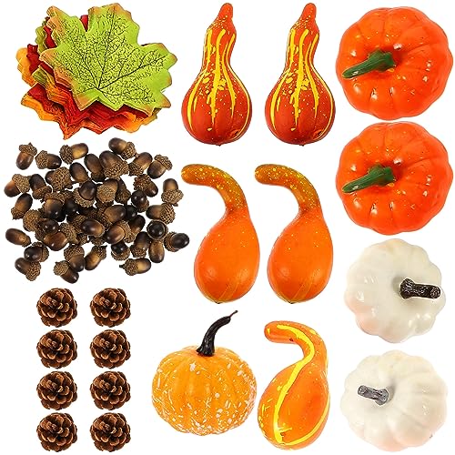 TOYANDONA 1 Set Künstliche Schaumstoffe, Kürbisse, Künstliche Herbst-ahornblätter, Eicheln, Tannenzapfen Für Halloween, Thanksgiving, Herbst TOYANDONA 1 Set Künstliche Schaumstoffe, Kürbisse, Künstliche Herbst-ahornblätter, Eicheln, Tannenzapfen Für Halloween, Thanksgiving, Herbst von TOYANDONA