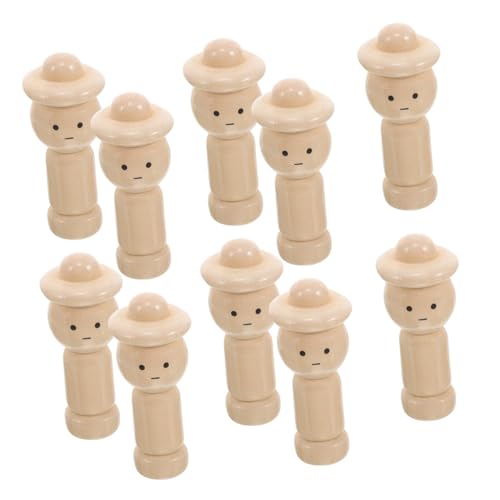 TOYANDONA 10 Stück DIY Holzfiguren Holz Peg Dolls zum Bemalen Blanko Holzspielzeug für Kreative Handwerksdekoration Holzpüppchen Naturholz TOYANDONA 10 Stück DIY Holzfiguren Holz Peg Dolls zum Bemalen Blanko Holzspielzeug für Kreative Handwerksdekoration Holzpüppchen Naturholz von TOYANDONA