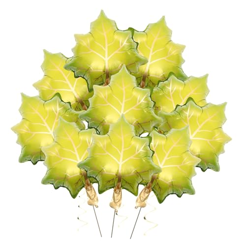 TOYANDONA 10 Stück Folienballons Ahornblatt Form Grün Herbstliche Dekoration für Thanksgiving Party Fotorequisite Langlebig Geeignet für Herbstfest und Familienfeier TOYANDONA 10 Stück Folienballons Ahornblatt Form Grün Herbstliche Dekoration für Thanksgiving Party Fotorequisite Langlebig Geeignet für Herbstfest und Familienfeier von TOYANDONA