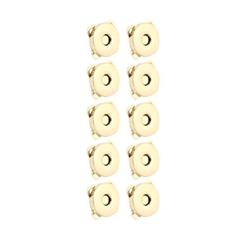 TOYANDONA 10 Stück Magnetische Druckknöpfe Nähen in Magnetische Pflaumenblüte Tasche Verschlüsse Knöpfe für Handtasche Geldbörsen Taschen Nähen Handwerk DIY (Golden) von TOYANDONA