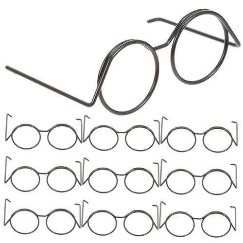 TOYANDONA 10 Stück Miniatur Metallbrillen für Puppen Runde Rahmenlose Brillen ohne Gläser Leichte DIY Puppenbrille Modisches Accessoire und Fotorequisite Geeignet für Puppenhaus und TOYANDONA 10 Stück Miniatur Metallbrillen für Puppen Runde Rahmenlose Brillen ohne Gläser Leichte DIY Puppenbrille Modisches Accessoire und Fotorequisite Geeignet für Puppenhaus und von TOYANDONA
