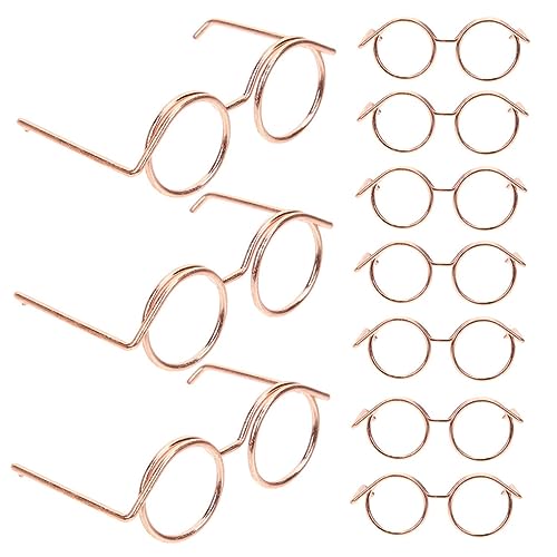 TOYANDONA 10 Stück Puppenbrille Rave-Brille Brille für Puppen Herzförmige Sonnenbrille Zubehör Mini Brille für Puppen Mini Draht Rand Brille Handwerk Hund Brille Rahmen Gold Metall TOYANDONA 10 Stück Puppenbrille Rave-Brille Brille für Puppen Herzförmige Sonnenbrille Zubehör Mini Brille für Puppen Mini Draht Rand Brille Handwerk Hund Brille Rahmen Gold Metall von TOYANDONA