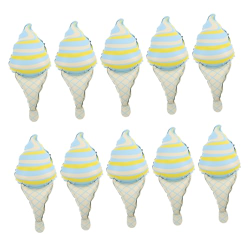 TOYANDONA 10 Stück Teiliges Eiscreme Folienballon mit Mini matte Blau Eiscreme Design Süße Partydekoration für Kindergeburtstag und Eisthema Events Einfache Montage Lebendige TOYANDONA 10 Stück Teiliges Eiscreme Folienballon mit Mini matte Blau Eiscreme Design Süße Partydekoration für Kindergeburtstag und Eisthema Events Einfache Montage Lebendige von TOYANDONA
