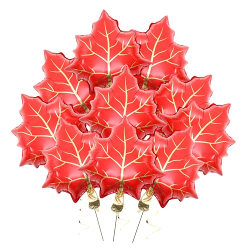 TOYANDONA 10 Stück Teiliges Folien-luftballons in Ahornblatt-form Herbstliche Party-dekoration Metallic Rot Vielseitige Fenster Wanddeko als Fotorequisit für Thanksgiving und Festtage TOYANDONA 10 Stück Teiliges Folien-luftballons in Ahornblatt-form Herbstliche Party-dekoration Metallic Rot Vielseitige Fenster Wanddeko als Fotorequisit für Thanksgiving und Festtage von TOYANDONA