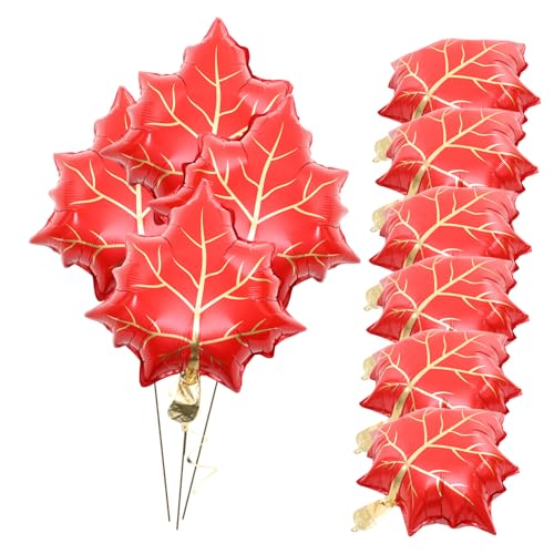 TOYANDONA 10 Stück Teiliges Folienballons in Ahornblatt-form Rote Herbst-deko für Thanksgiving Party Wiederverwendbar Helle Farben als Partyzubehör und Fotorequisite für Fenster Wand und TOYANDONA 10 Stück Teiliges Folienballons in Ahornblatt-form Rote Herbst-deko für Thanksgiving Party Wiederverwendbar Helle Farben als Partyzubehör und Fotorequisite für Fenster Wand und von TOYANDONA