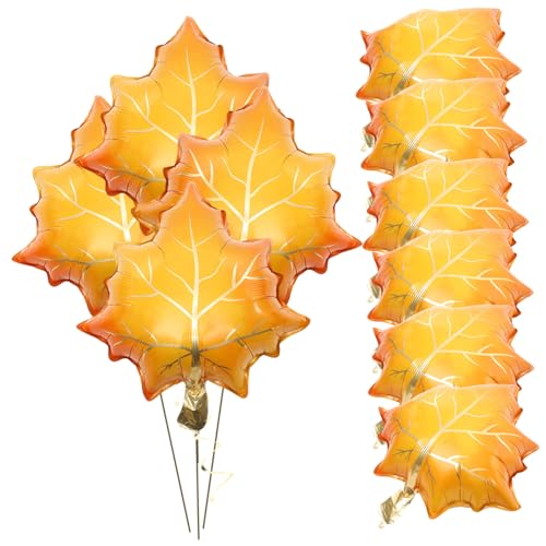 TOYANDONA 10 Stück Teiliges Folienballons in Ahornblattform Gelb Herbstliche Partydeko für Thanksgiving Langlebige Ballons zur Wand Luftdekoration für Festliche Herbstfeiern und TOYANDONA 10 Stück Teiliges Folienballons in Ahornblattform Gelb Herbstliche Partydeko für Thanksgiving Langlebige Ballons zur Wand Luftdekoration für Festliche Herbstfeiern und von TOYANDONA