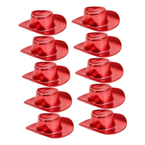 TOYANDONA 10 Stück Teiliges Mini Cowgirl Hüte Kleine Austauschbare Puppenhüte Leichter DIY Bastelhut für Puppenhaus Dekoration und Partyzubehör Rote Holografische Oberfläche Accessoires TOYANDONA 10 Stück Teiliges Mini Cowgirl Hüte Kleine Austauschbare Puppenhüte Leichter DIY Bastelhut für Puppenhaus Dekoration und Partyzubehör Rote Holografische Oberfläche Accessoires von TOYANDONA