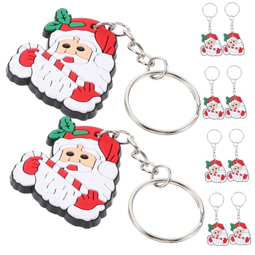 TOYANDONA 10 Stück Teiliges Weihnachtsmann Schlüsselanhänger Cartoon Deko Anhänger Material Leicht und Tragbar für Weihnachtsgeschenke und Dekoration TOYANDONA 10 Stück Teiliges Weihnachtsmann Schlüsselanhänger Cartoon Deko Anhänger Material Leicht und Tragbar für Weihnachtsgeschenke und Dekoration von TOYANDONA